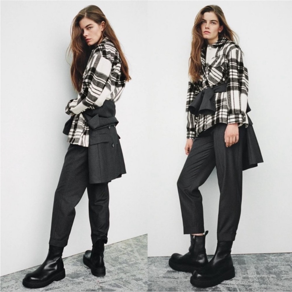 Zara plaid jacket coat